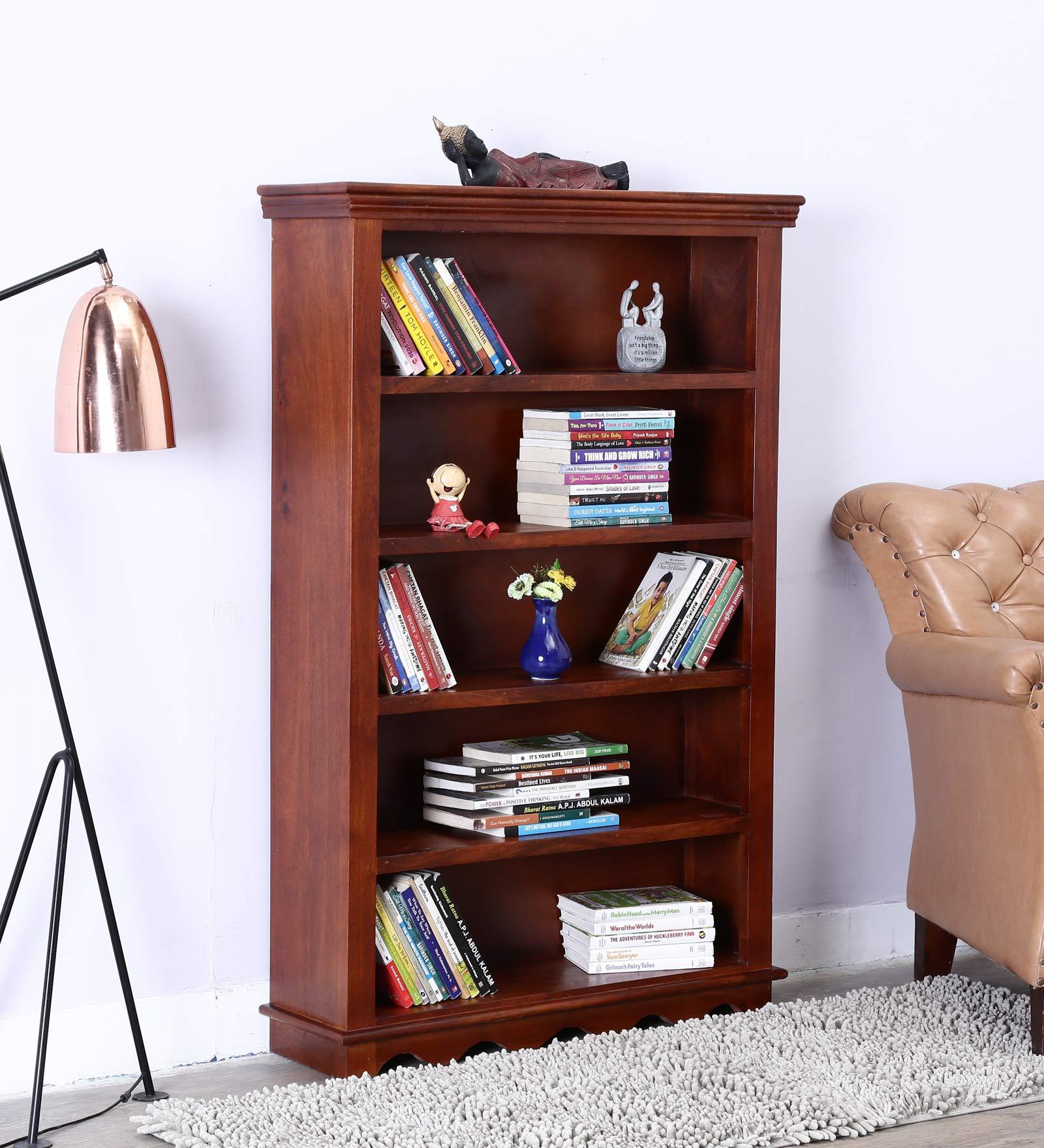 Benny Book Shelf Cum Display Unit in (Honey Oak Finish)